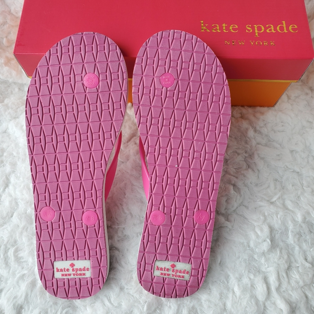 Kate Spade Gulabi stripe flip flops, - Picture 6 of 7
